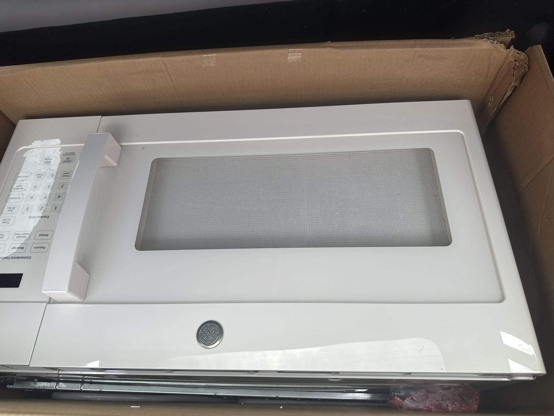 White GE microwave Over The Range