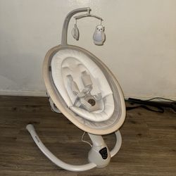 Maxi-Cosi Cassia Baby Swings for Infants: Smart Portable Baby Swing with Music, Lightweight & Foldable Baby Swing, 360 Rotation Infant Swing, Classic 