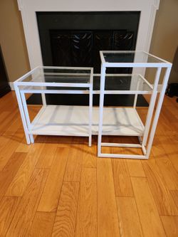 Glass Nesting Coffee Table Set