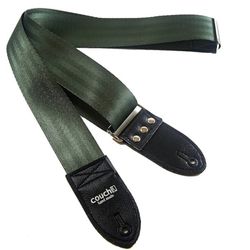 Handmade Guitar Strap From Recycled Seatbelt-Forest Green