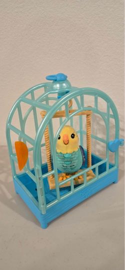 Little Live Pets Electronic Interactive Bird & Cage Set (Blue & Yellow Parakeet)