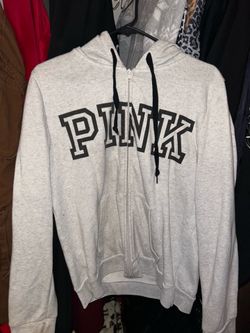 PINK VS grey zip up hoodie