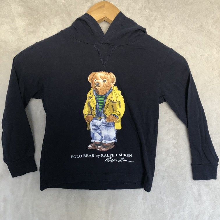 Polo Ralph Lauren Kids Polo Bear Navy Hooded Tee