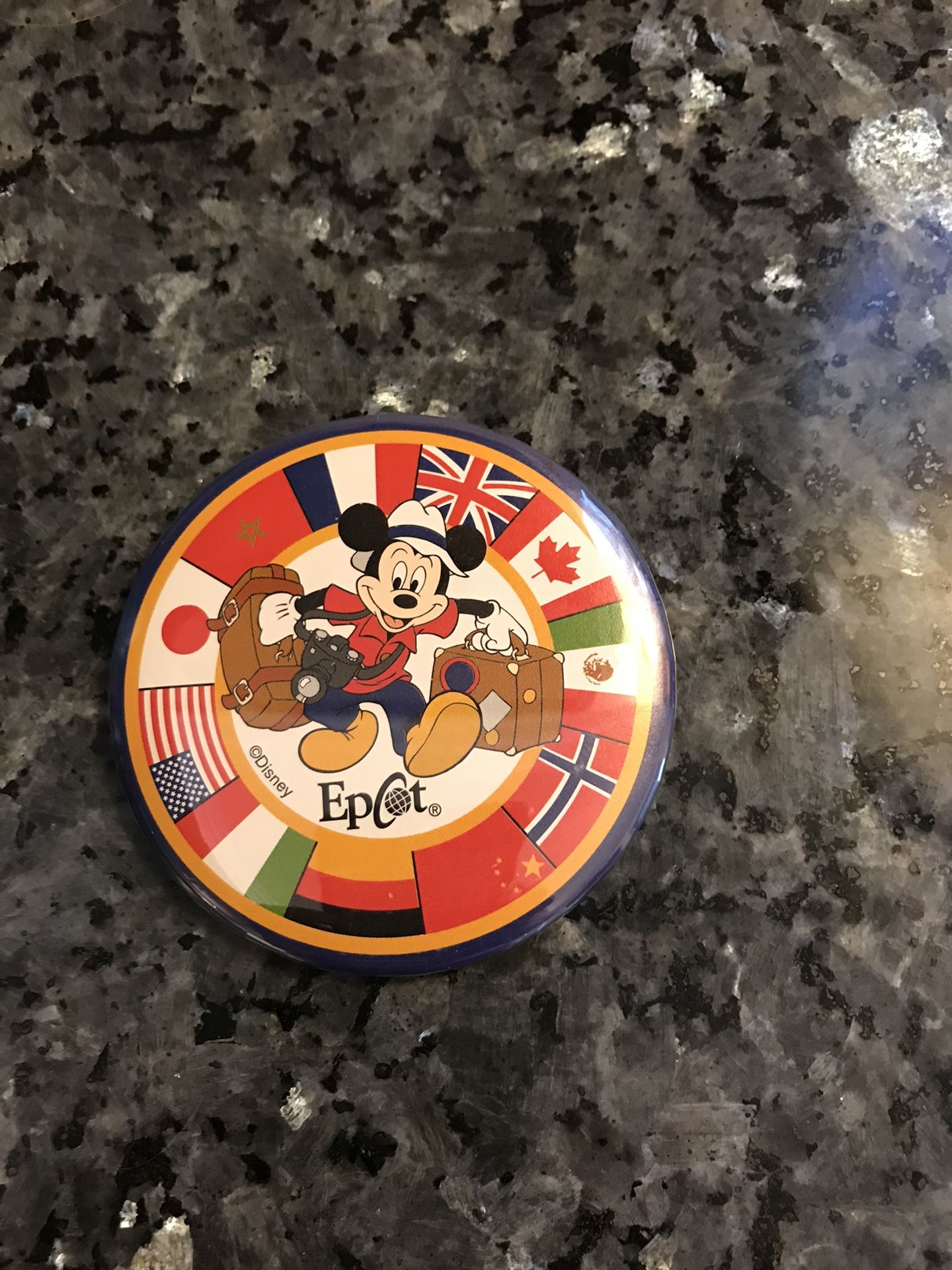 Walt Disney Epcot Button Pin