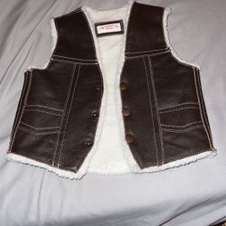 Dark Brown Brand New Leather Jacket Size 4T