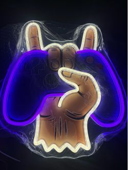 LED Neon Handle Game Controller Sign