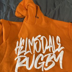 orange cleveland brand hoodie