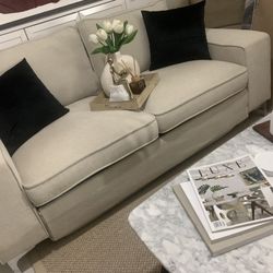 Cream Beige Couch 70’ 