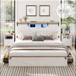 King bed frame+ king mattress