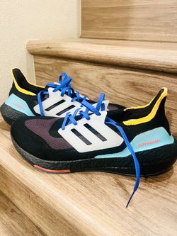 Adidas Ultraboost 21 Running Athletic Shoes Sneakers Black Blue Mens Size 11