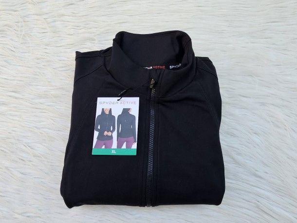 Spyder Active Full Zip Track Women's Jacket Long Sleeve Pockets Size XL