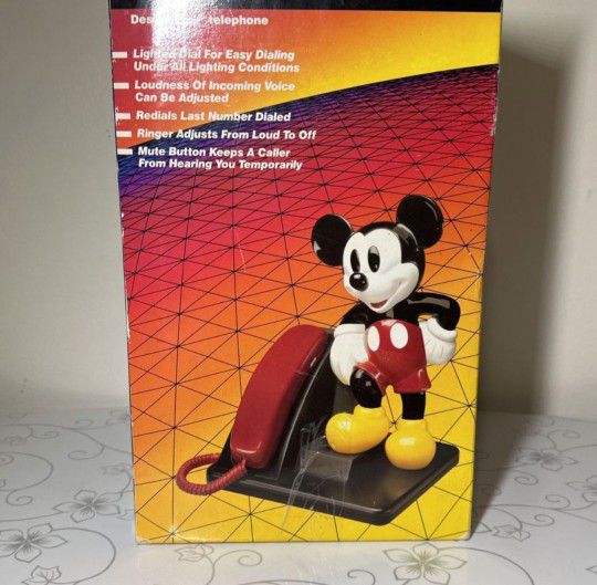 Disney Mickey Mouse AT&T Touch Tone 1990 Telephone - COLLECTABLE!