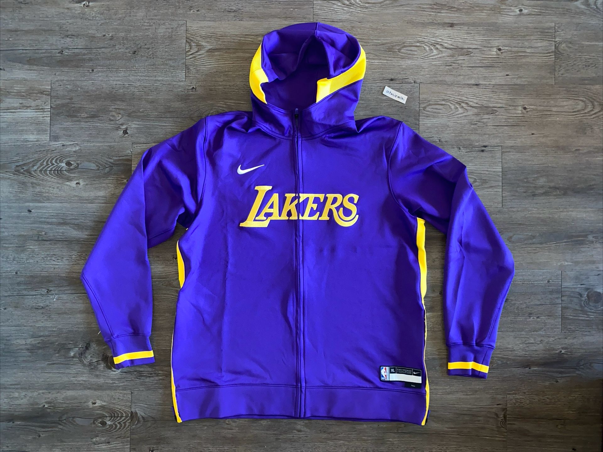 Nike NBA Los Angeles Lakers Team Issued Showtime Jacket DN4534-504 Men Size XLT