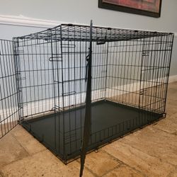 New IN Box! XXL'XXXL Dog Crate 2 Doors With Tray Up To 125lbs Folding Puppy Dog Kennel Animal Cage 4th Of July Dog Anxiety Cage