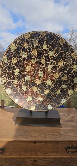 Large Round Art Glass Mosaic Disc – 30”