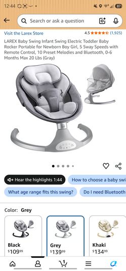 Electric Baby Swing