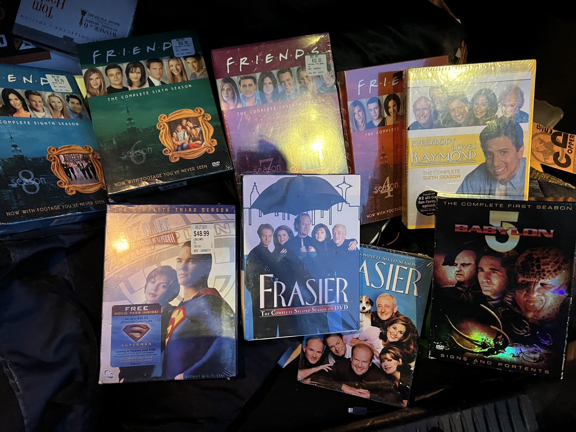 Sealed Four Complete Seasons Of Friends Two Fraiser One Everybody Loves Ray And Babylon Louis Clark