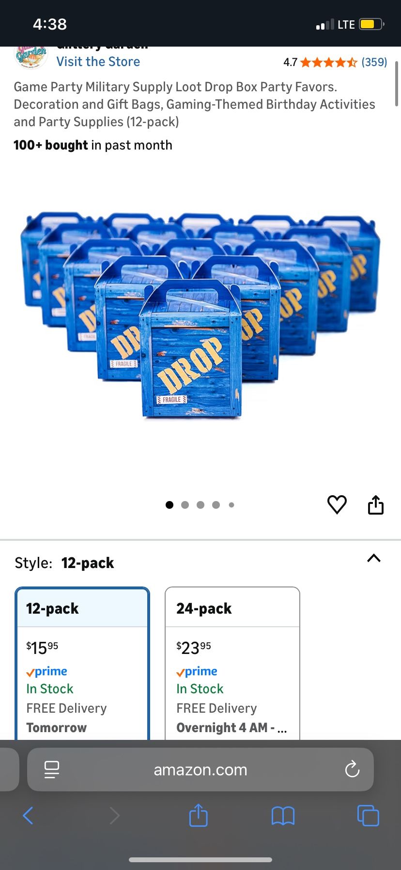 12pcs. Drop Box Centerpieces With Balloons $10