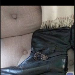 XL Men Leather Jacket , Boots Size12 Men