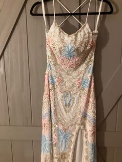 Sequin Embroidered Formal Gown