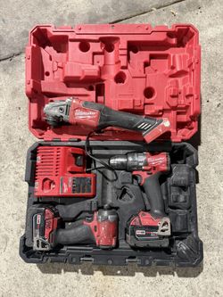 Milwuakee Fuel M18 Drill Set & Grinder 
