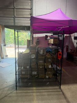 Storage Shelves 55.5" W Garage New Shelving Heavy Duty 5 Tier Adjustable Wire Shelving Unit Metal Shelving for Garage Pantry Commercial Basement,55.5"