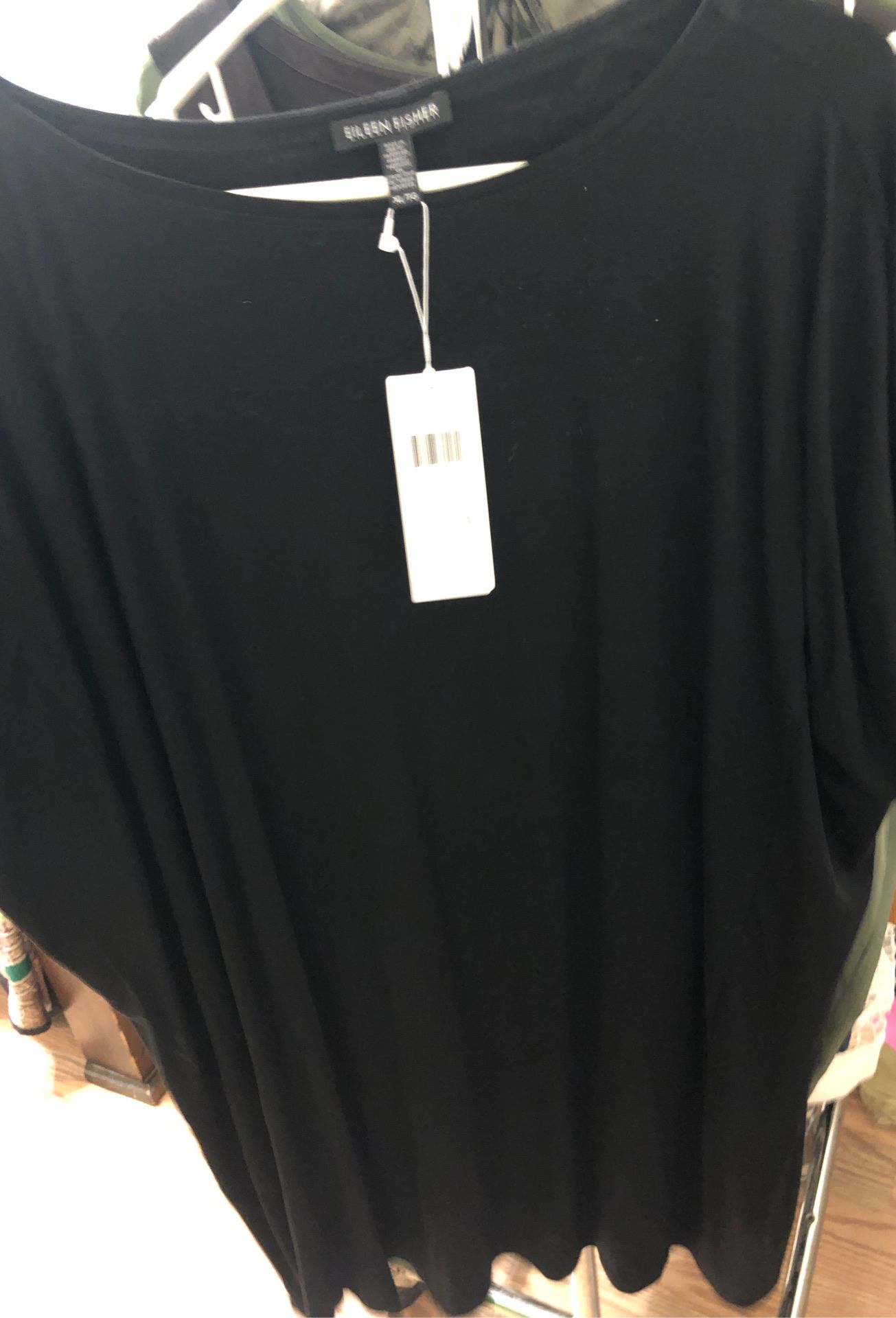 Black Eileen fisher stretch jersey tunic