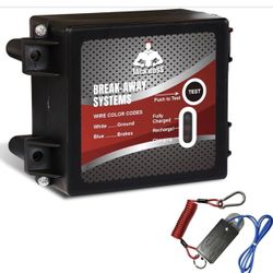 Trailer Brakes Breakaway Kit，12V Side Load Break-Away Controller System with Switch and LED Indicator，