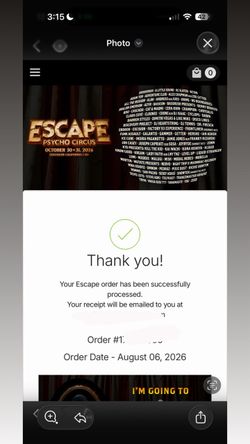 1 GA escape ticket