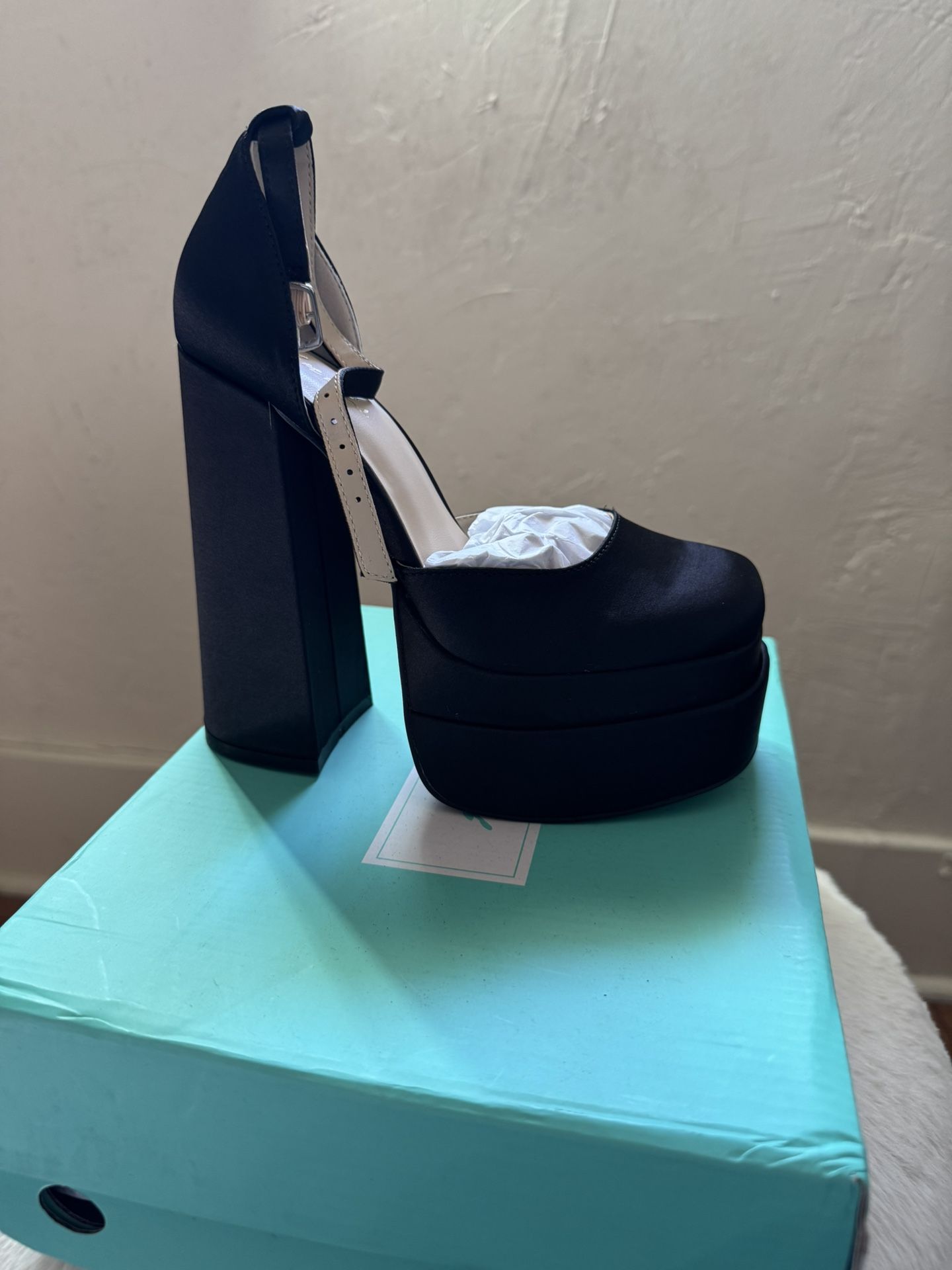 Black platform heels