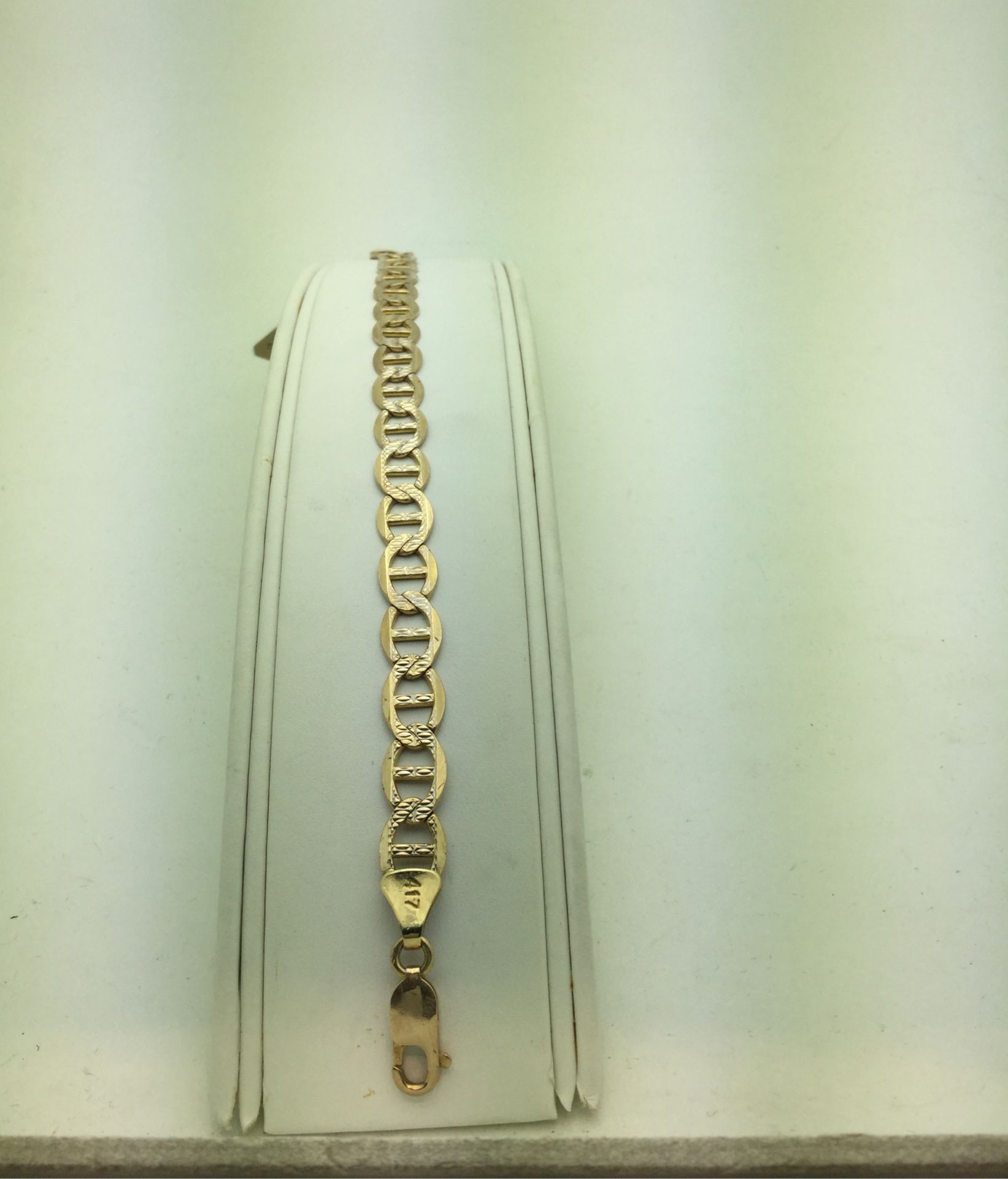 Yellow Gold Diamond Cut Bracelet 10k Gold