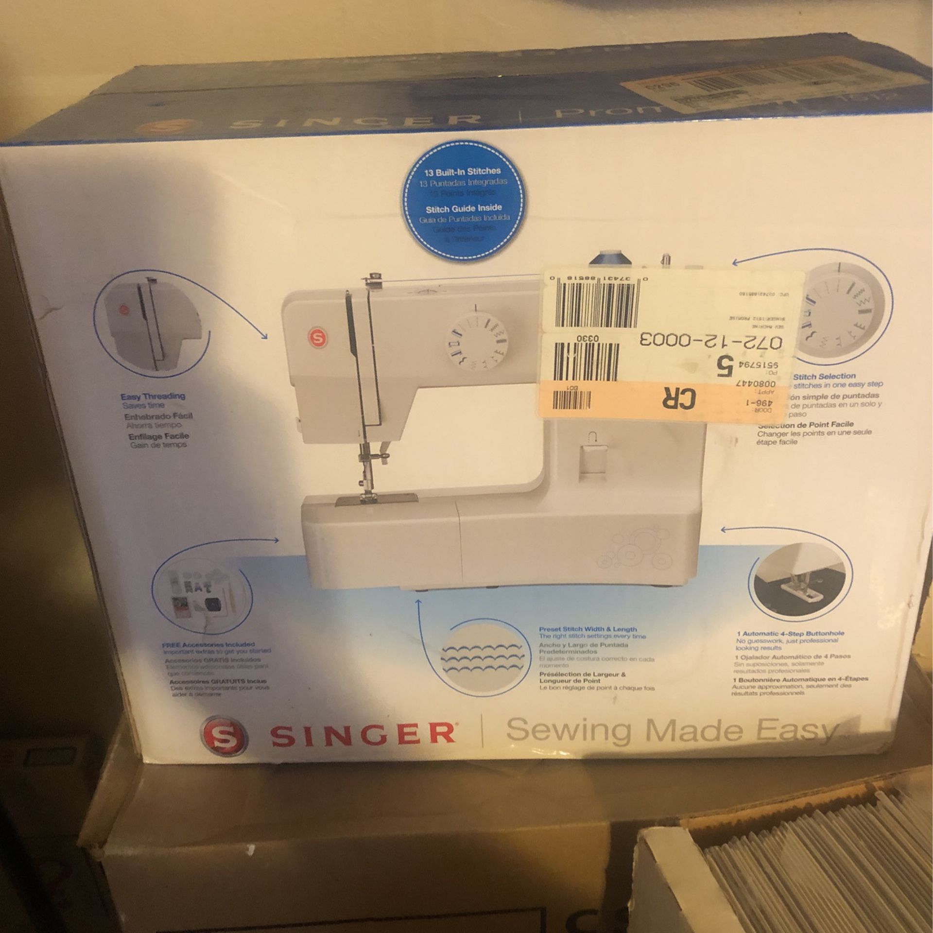Brand new singer promise to 1512 sewing machine