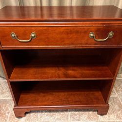 Mahogany Console Table Bookshelf Combo
