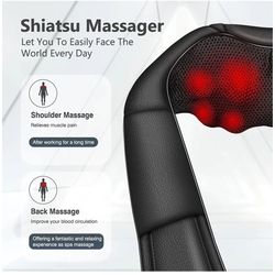 Neck, BACK, Shoulder Massage With Heat 