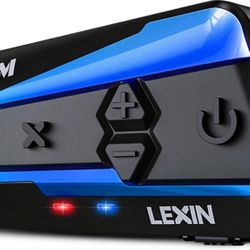 LEXIN B4FM Motorcycle Bluetooth Headset, 10 Riders Helmet Bluetooth Intercom, Universal IP67 Communication Systems with Music Sharing, Noise Cancellat