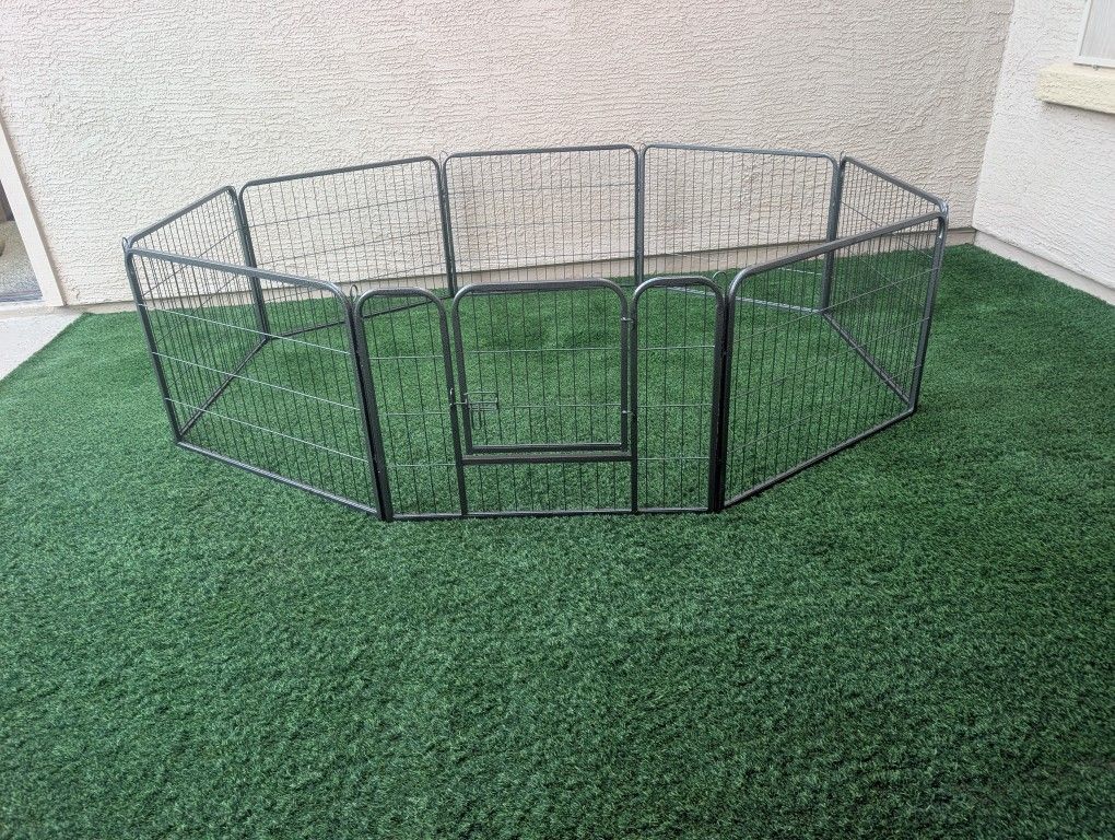 New Metal Indoor Outdoor Dog X Pen, Exercise Pen, Kennel, 8 Panel