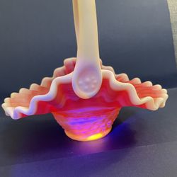 Kanawha Glass Co. UV Reactive Hobnail Basket 