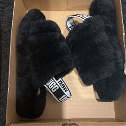 Ugg Fluff Black Size Women 9 