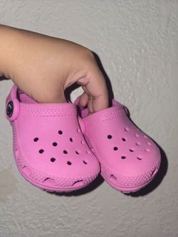 Light pink baby girl crocs