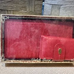 Red Clutch Purse Set - Vintage 