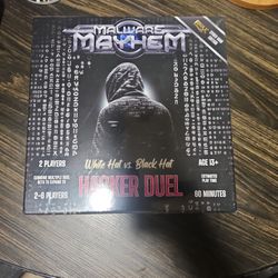 Malware Mayhem Hacker Duel, Cyber War Edition Board and Card Game, White Hat vs. Black Hat Hackers, 2-Player, Age 13+, 60 Minutes