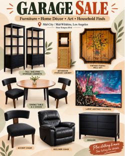 GARAGE SALE – FURNITURE, ARTWORK, HOME DÉCOR & MORE!
