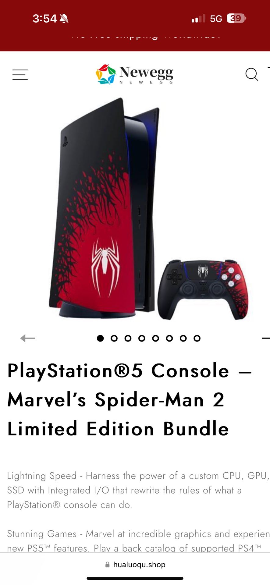 PlayStation 5 Spider man 2 Limited Edition 