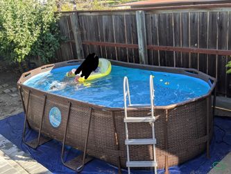 Over the ground swimming pool