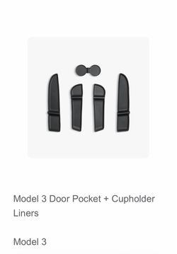Tesla model 3 & Y door pocket liners.