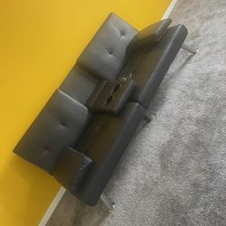 Black Leather Couch 