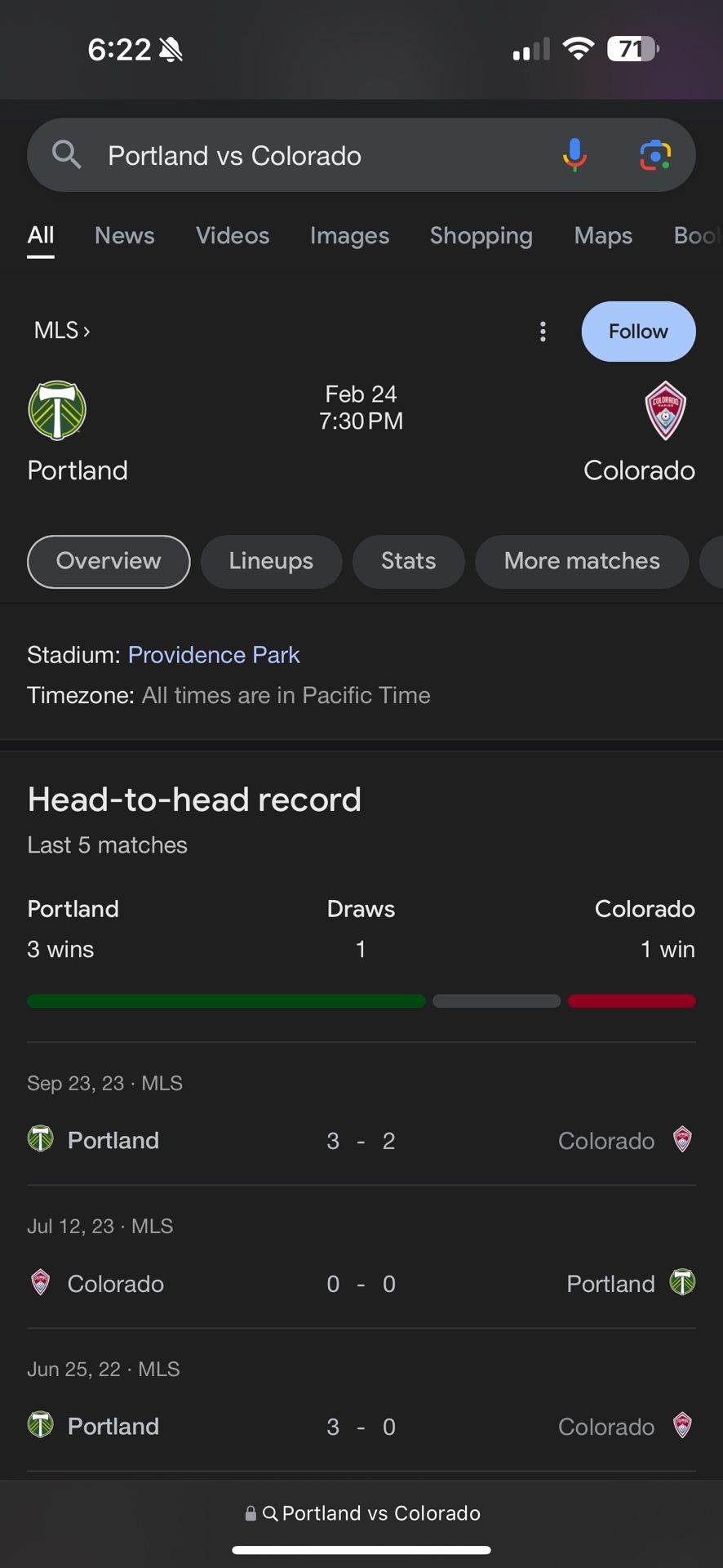 Timbers Vs Colorado
