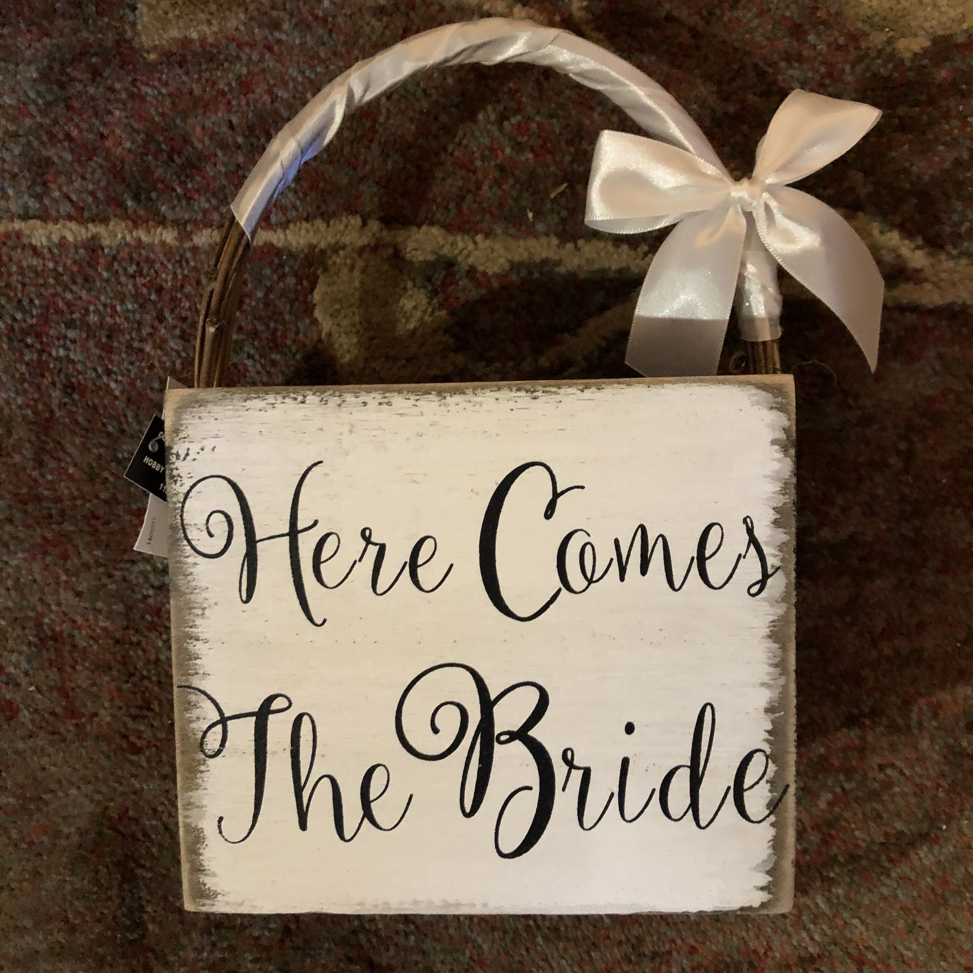 Flower Girl “Here Comes the Bride” Basket