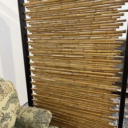 Floral Rug And Bamboo Screen
