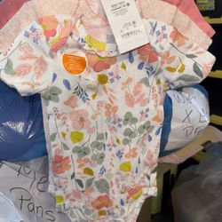 Carters Girl Bodysuits Size 9m